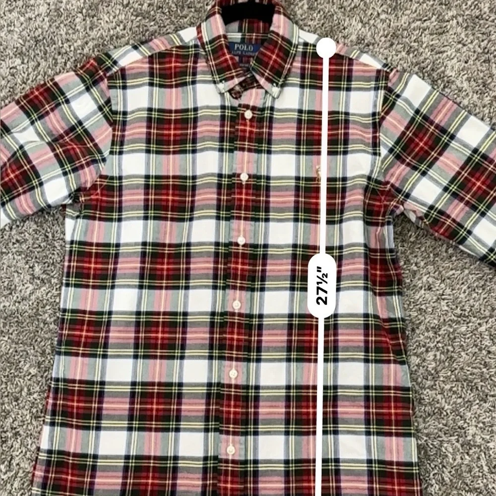 Plaid Brushed Oxford Shirt size small